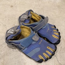  FLAWS Five Fingers Vibram Womens Shoes Blue Yellow Barefoot EU 36 US 6.5-7