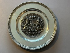 Zinnteller Bavaria Wappen – Deutscher Zinngießer – Wandteller Bayern Löwen