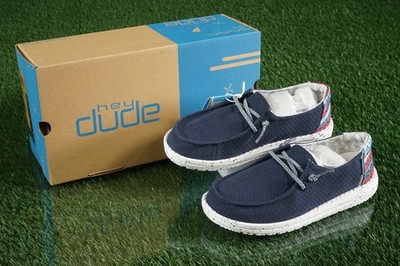 HEY DUDE WENDY YOUTH SLIPPERS, COMFY SHOES,  AZTEC TRIBE  DESIGN, YOUTH US Y2 L3