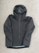 Rab Namche Grey Hardshell Rain Jacket Arc Pit...