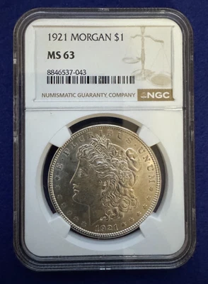 MS 63 Graded 1921 Year Morgan US Dollars (1878-1921) for sale | eBay
