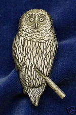 Empire Pewter Barred Owl Pewter Pin