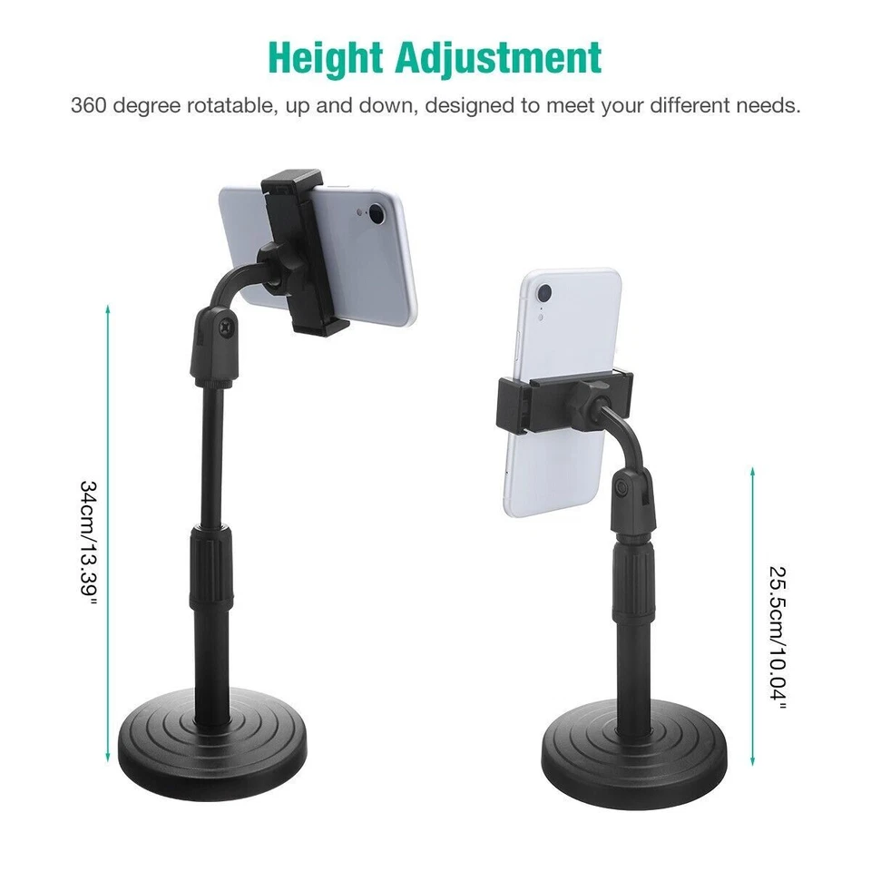 Adjustable Tripod Desktop Stand Desk Holder Selfie Stick Mount For Cell Phone - Image 4 of 4