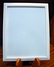 DOCUMENT FRAME Vtg White Painted Wood Wall for 11"x 8.5" Document or Picture 861