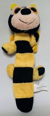 Vintage Applause Bumble Bee Black Yellow Striped Stuffed Plush Bookmark 7''