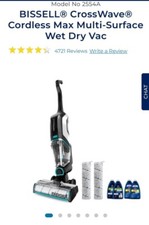 BISSELL CrossWave Black and Pearl White Multi-Surface Vacuum Cleaner