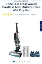 BISSELL CrossWave Black and Pearl White Multi-Surface Vacuum Cleaner