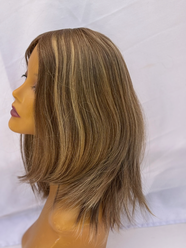 NEW 4SUMMER AHUVA WIGS EUROPEAN HUMAN HAIR WIG 14' SHORT BOB BROWN