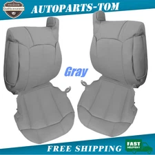For 00-02 Chevy Suburban 1500 2500 Front Leather Seat Cover Shale Light Gray 922
