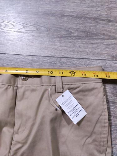 Lands End Pants Boys Size 12 Husky Khaki Beige School Uniform 25" Inseam - Picture 5 of 8