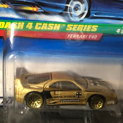 Hot Wheels #722 Dash For Cash Series 2/4 FERRARI F40 Gold 1988