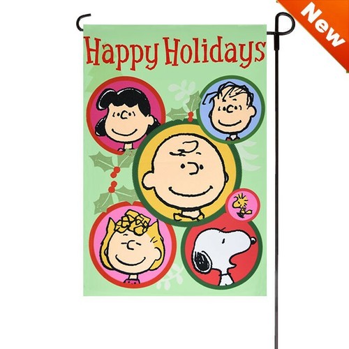 SNOOPY PEANUTS Garden Flag 12"x18"60081 Lucy Charlie Brown Peppermint Patty NIP