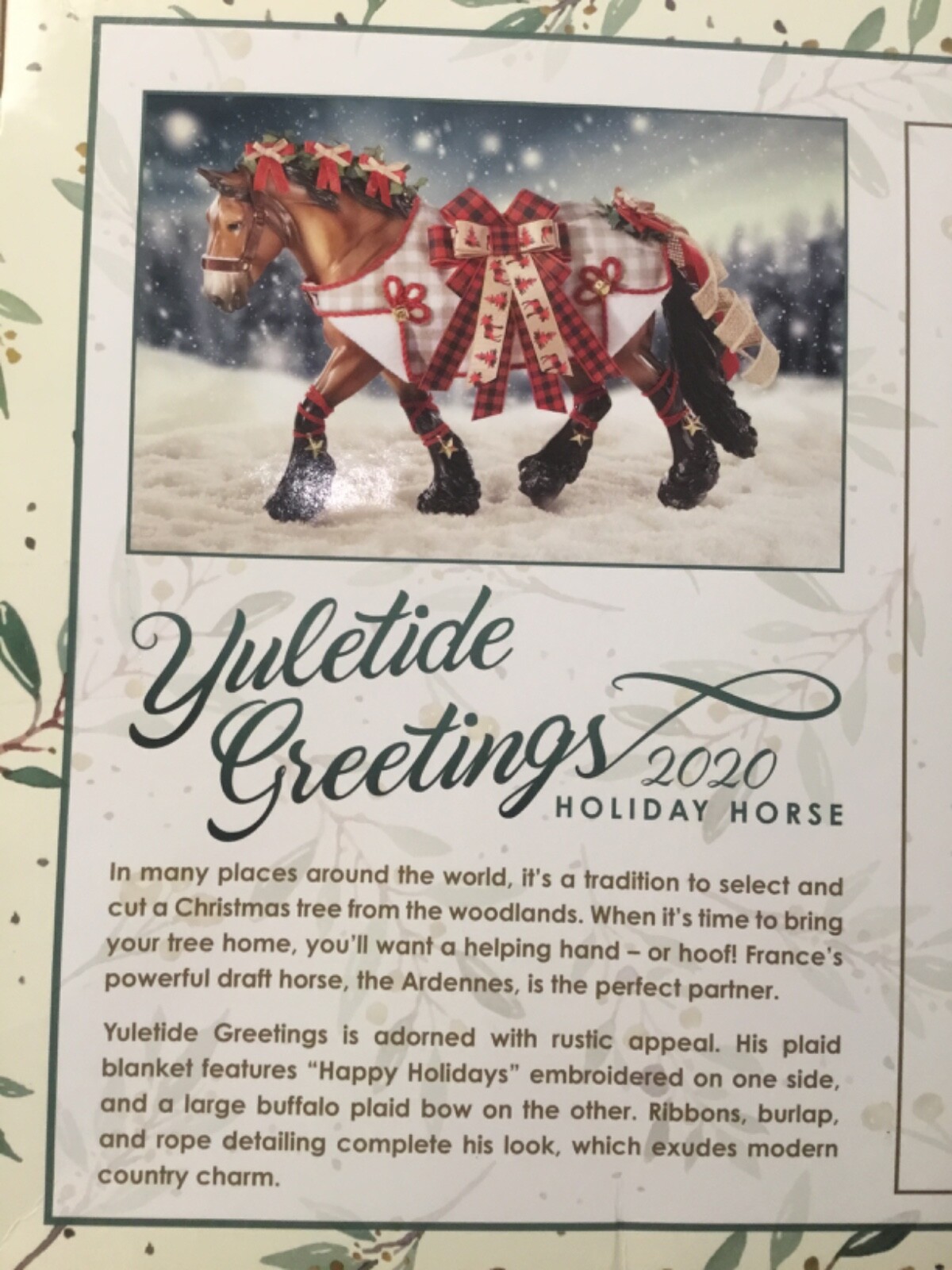 Breyer Horse 2020 Christmas Holiday YULETIDE GREETINGS ARDENNES eBay
