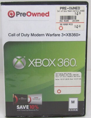 XBox 360, Call of Duty Modern Warfare 3. Tested, No Manual.