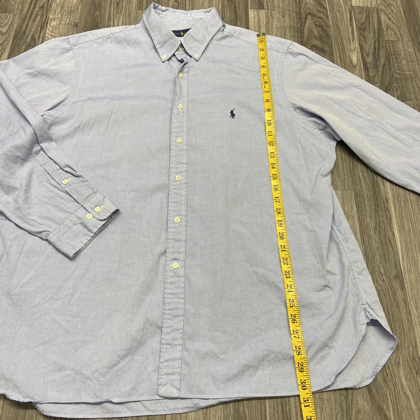 RALPH LAUREN Button Down Collared Blue Dress Shir… - image 7