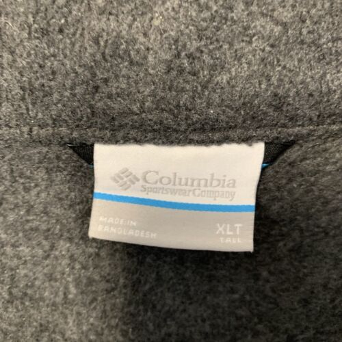 Columbia Vest Mens XLT Tall Gray Fleece Sleeveless - Picture 5 of 13