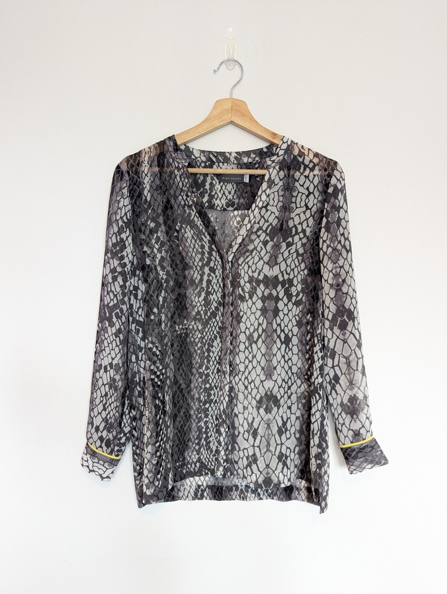mint velvet snake print blouse