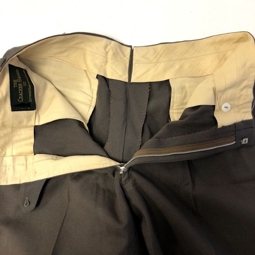 Vtg 50's Cracker Barrel Gray DROP LOOP Trousers ROCKABILLY Wool Dress Pants 30 - Picture 3 of 7