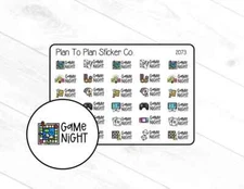 2073~~ Game Night Planner Stickers.