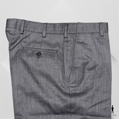 Southwick Clothes Dress Pants Men 32 32x29) 110s Wool Cuffed Charcoal Gray NWOT