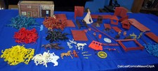 LOT 60s MARX Fort Apache Playset Cowboys Indians Accessories Horses Misc Pieces