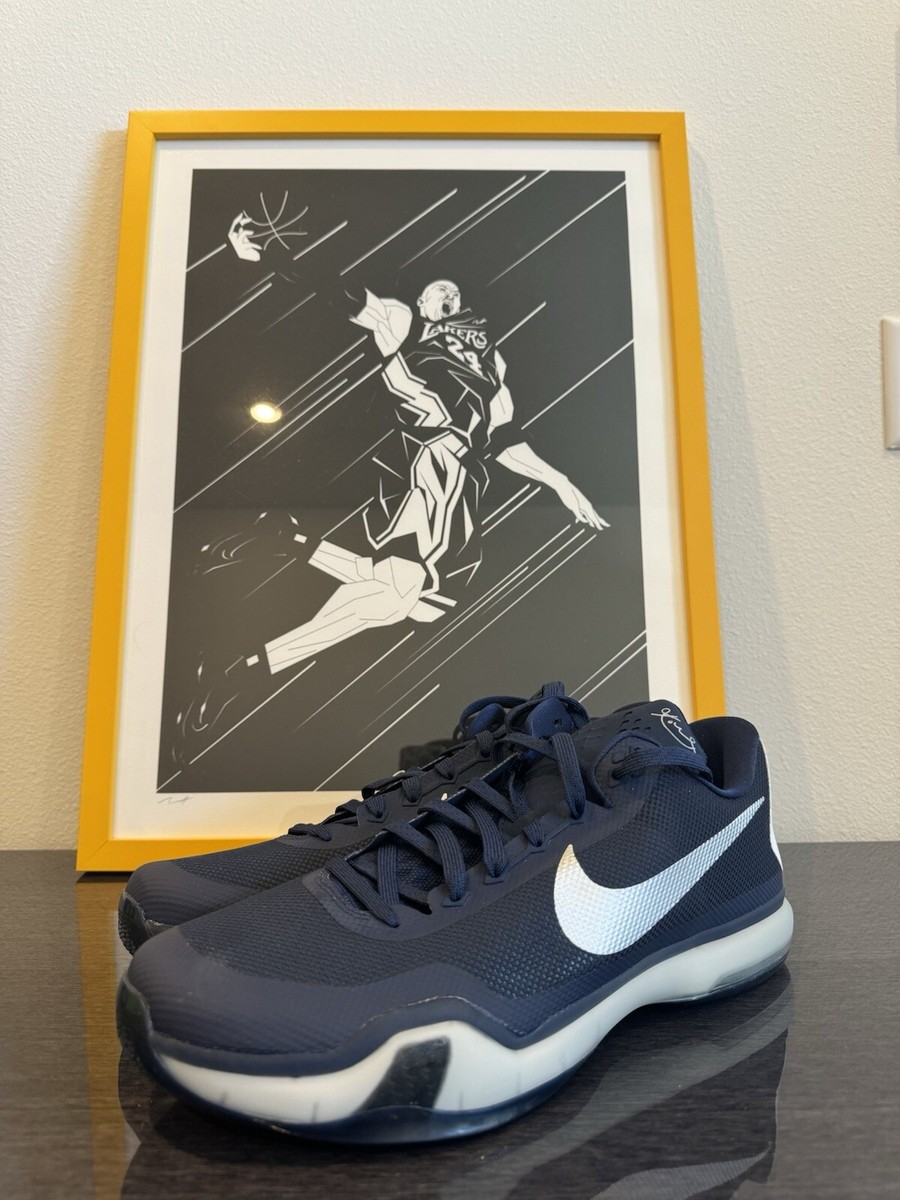 Nike Kobe 10 TB Low Men Sz 10 Midnight Navy Silver Basketball Sneaker 813030-401 Buy Nike Kobe 10 TB  main image 4