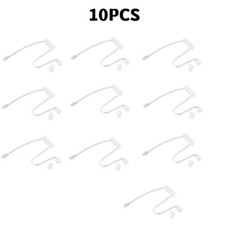 10x Clear Transparent Coiled Acoustic Cord Air Tube for 2-Way Radio Mic Earpiece