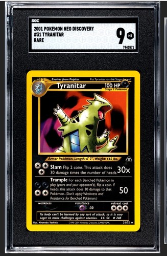 Tyranitar (Unlimited) graded SGC 9 for sale on eBay