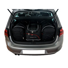 4 Kofferraumtaschen Set fahrzeugspezifisch für VW GOLF VII KJUST schwarz top