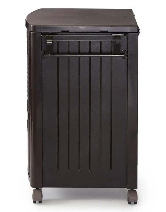 Patio Drinks Coolers Ice Chest Storage Cart Portable Backyard Party Server Brown
