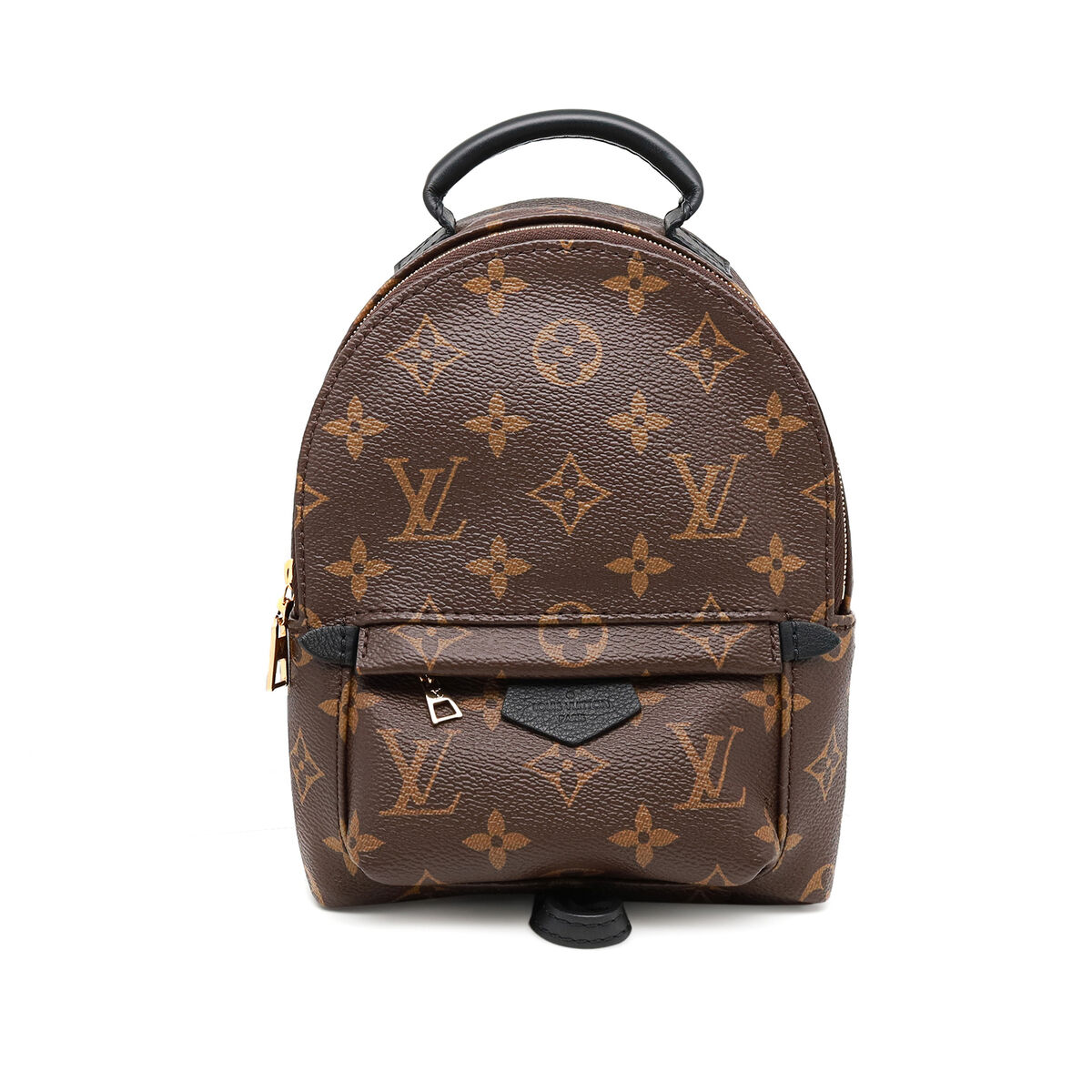 Louis Vuitton Palm Springs Monogram (Updated Zipper) Mini Brown in Coated  Canvas/Calfskin with Gold-tone - US