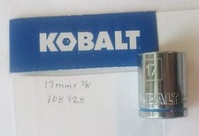 Kobalt 17mm X 38 Dr Standard Socket 12 Point  108928 Free Usa Shipping