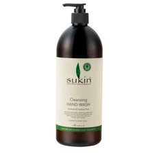 Image of Sukin Cleansing Hand Wash Pump 1 Litre with soothing Aloe Vera Chamomile