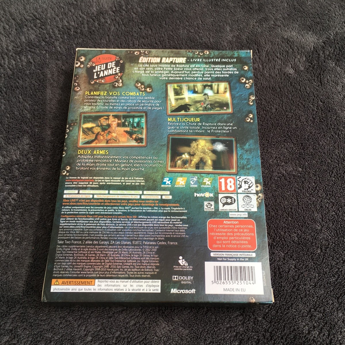 BioShock 2 Edition Rapture - Xbox 360 - PAL Français - Neuf Sous Blister