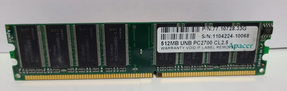 512mb SDRAM memory PC2700 - Image 2 of 3