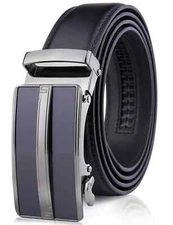 Genuine Leather Mens Ratchet Belt Belts For Men Adjustable Automatic Buckles