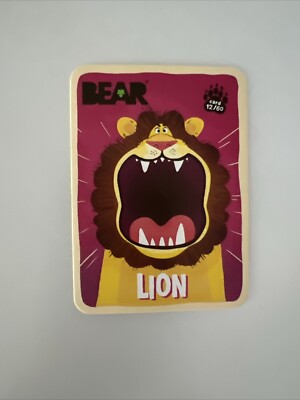 BEAR Fruit Snacks Collectible Animal Trading Cards - LION Card | eBay