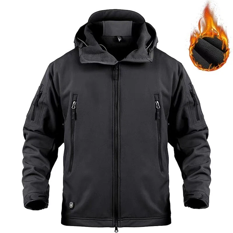 Chaqueta de invierno impermeable para hombre Abrigo de invierno cálido Esquí al aire libre Nieve Chaqueta con capucha Foto 3 de 4