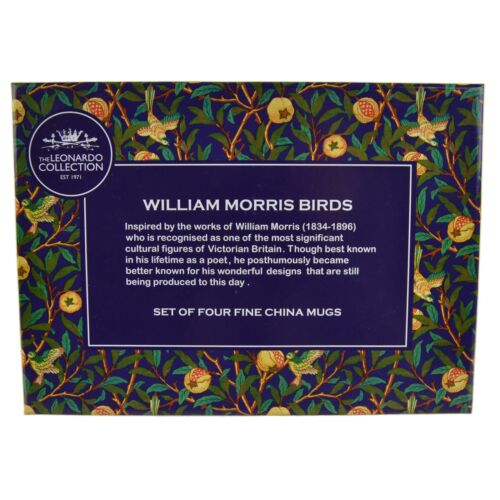 Juego de cuatro tazas de China de la colección Leonardo de William Morris Birds Collec... - Imagen 3 de 9