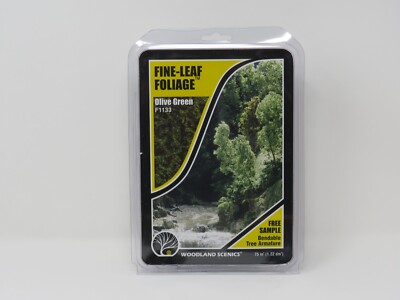Woodland Scenics 1133 Olive Green Fine Leaf Foliage Trees Model Train Scenery