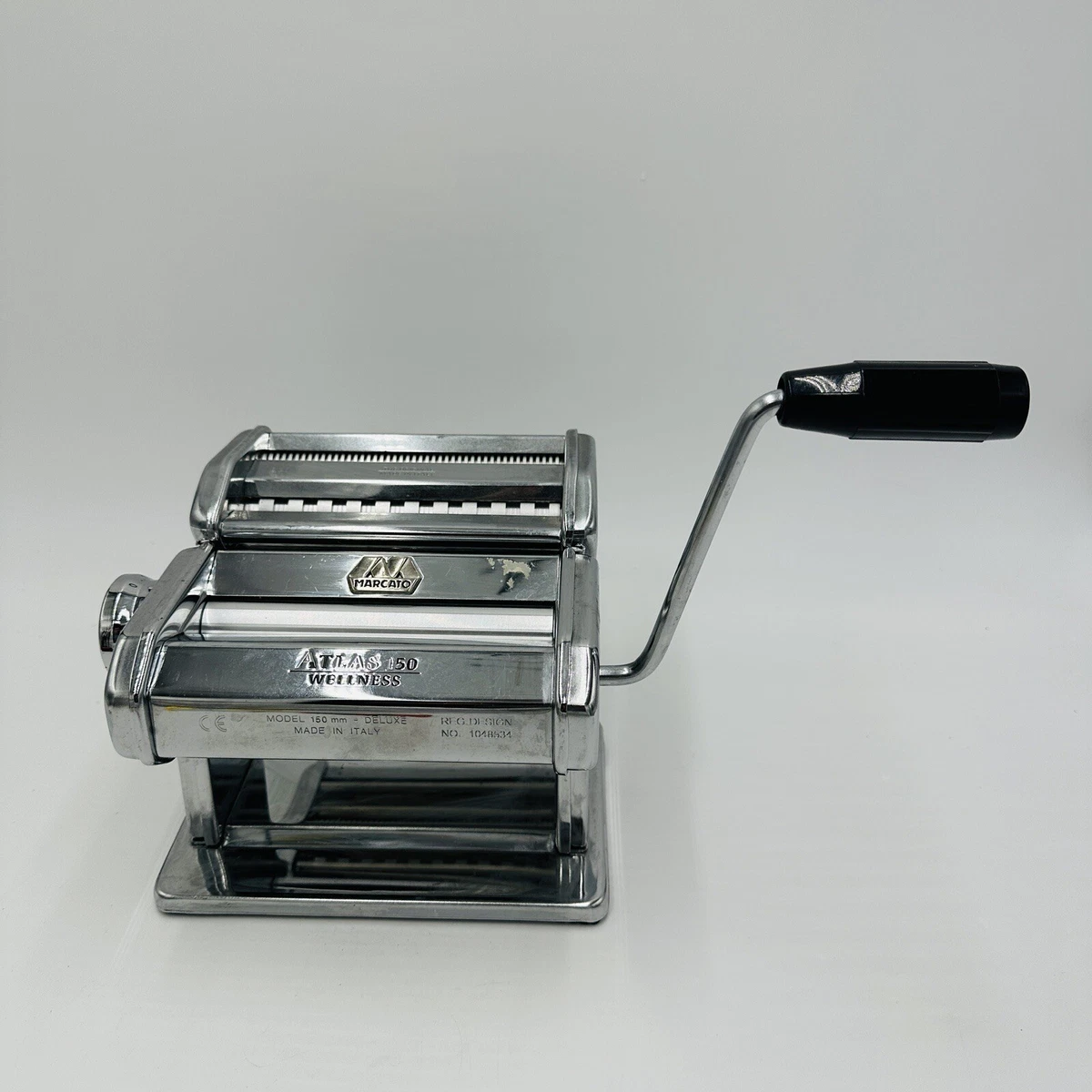 Marcato Atlas Pasta Maker Hand Crank Made in Italy Model 150 mm Deluxe  Wellness