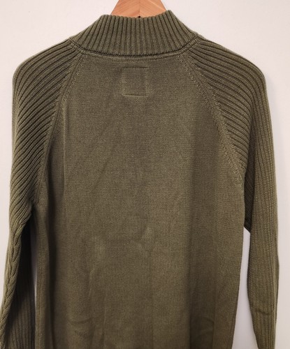 Alpine Design 1/4 Zip Sweater Pullover Sweatshirt Green Mens Large Cotton EUC - Picture 6 of 13