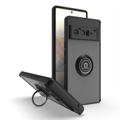 For Google Pixel 6 Pro Case Shockproof Magnetic Ring Stand Armor Case Cover