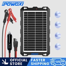 POWOXI 9W-Solar-Battery-Trickle-Charger-Maintainer, 12V Solar Panel Kit for Car