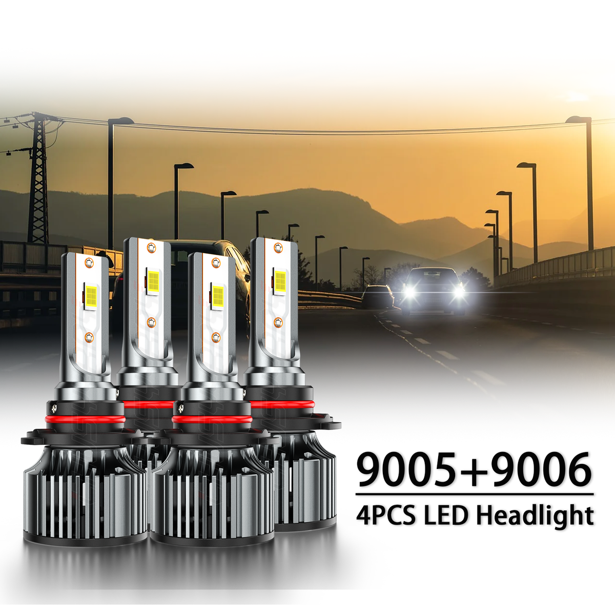 For Chevy Malibu Sedan 4-Door 2016-2018 LED Headlights Bulbs High