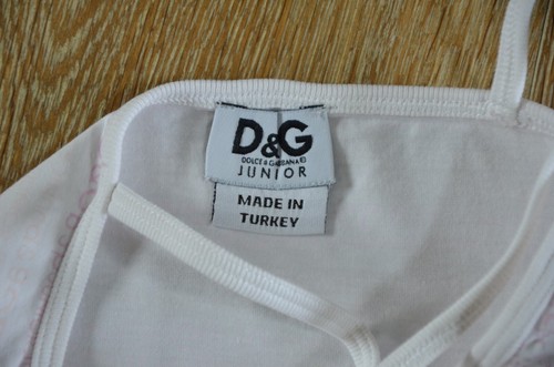 Dolce&Gabbana Junior Girls Logo Print Tank Tops Lot of 2 Size 4-6 EUC - Picture 5 of 6