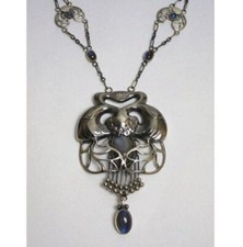 Georg Jensen 110th Anniversary Pendant Necklace Silver No.1 Labradorite w/Box