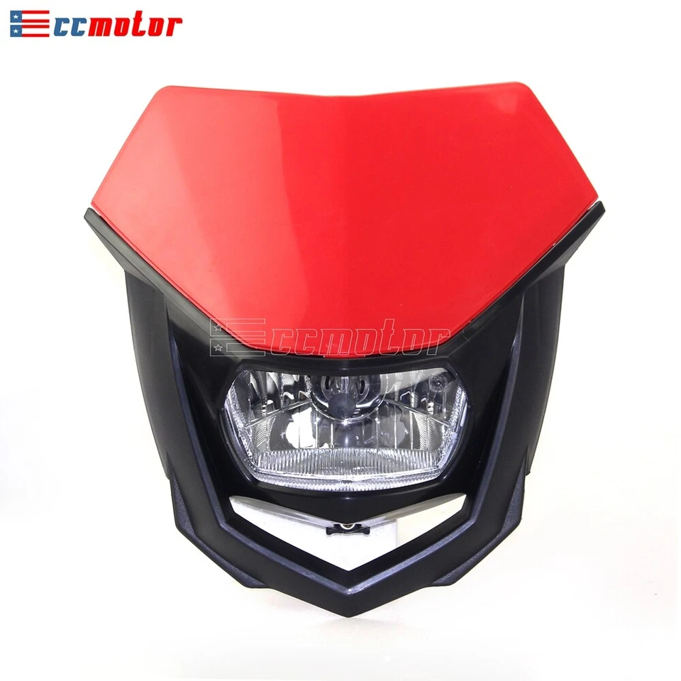 Dirt Bike Headlight Lamp w/ Fairing For HONDA CR125 250 CRF 250 450 FMX XR 650 - Image 3 of 4