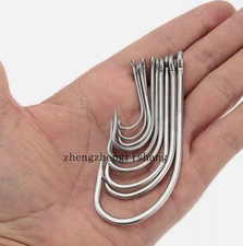 Saltwater Fishing Hooks O'shaughnessy Stainless Steel Long Shank Forged Fishhook