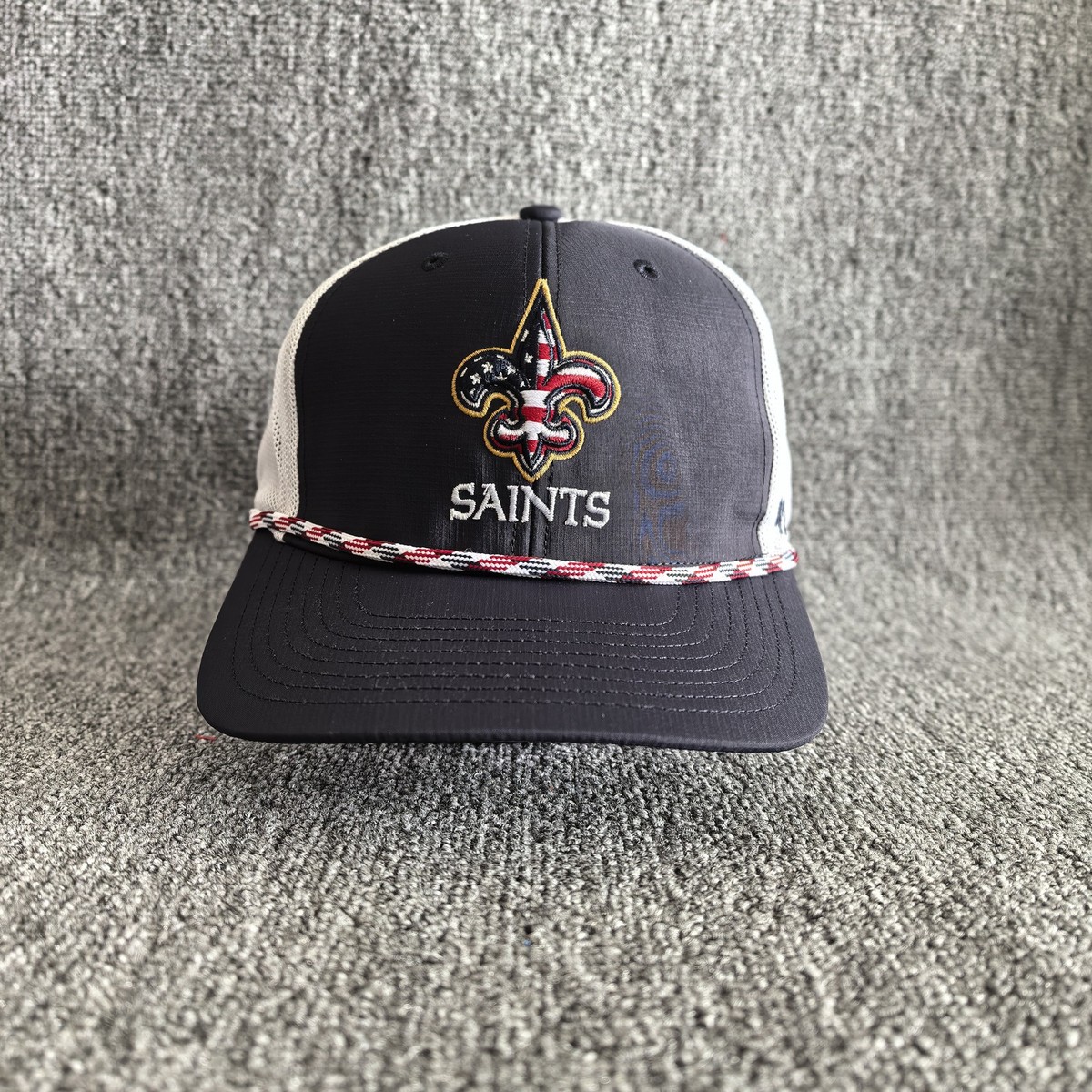 '47 Brand New Orleans Saints NFL Trucker Hat USA Flag Rope Strapback Cap